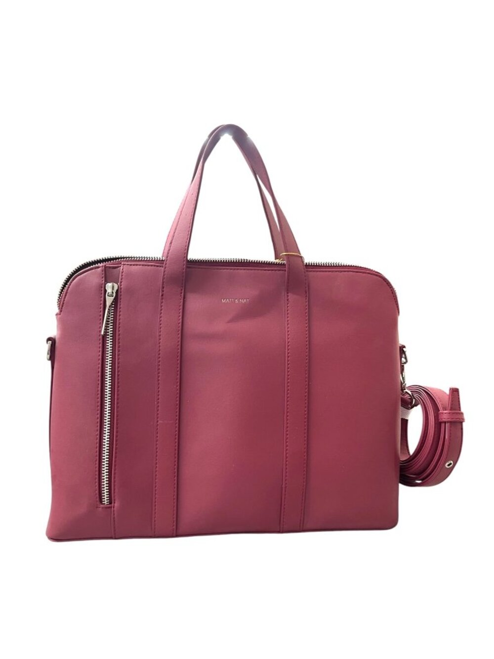 Matt & Nat UK Sona Vegan Leather Satchel Briefcase In Arbor Pink